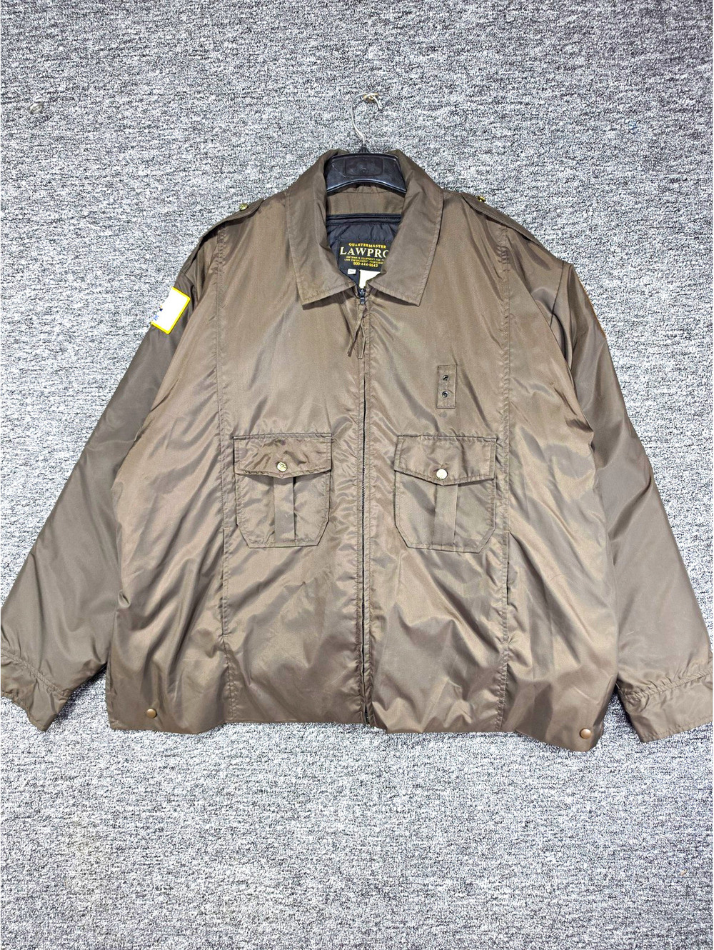 Vintage Quartermaster LAWPRO Men’s 3XL Brown Nylon Jacket Illinois Patch